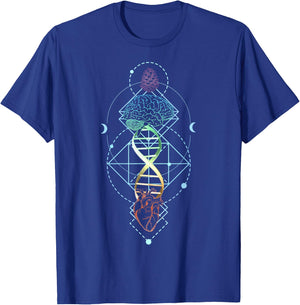 Pineal Gland Pine Cone Third Eye Mind Opening Heart T-Shirt - T-Shirt | Royal