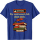 Warning May Spontaneously Talk About Books Funny Book Lover T-Shirt - T-Shirt | Royal