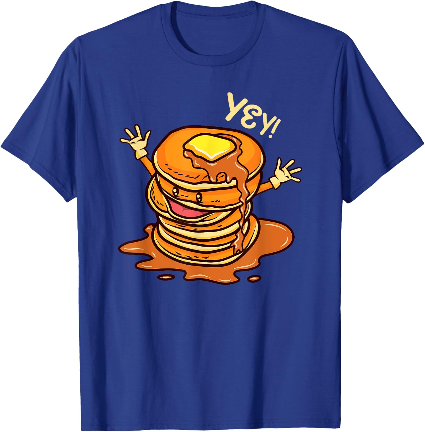 Funny Stack of Pancakes And Pajamas Cute Kawaii Pancakes T-Shirt - T-Shirt | Royal