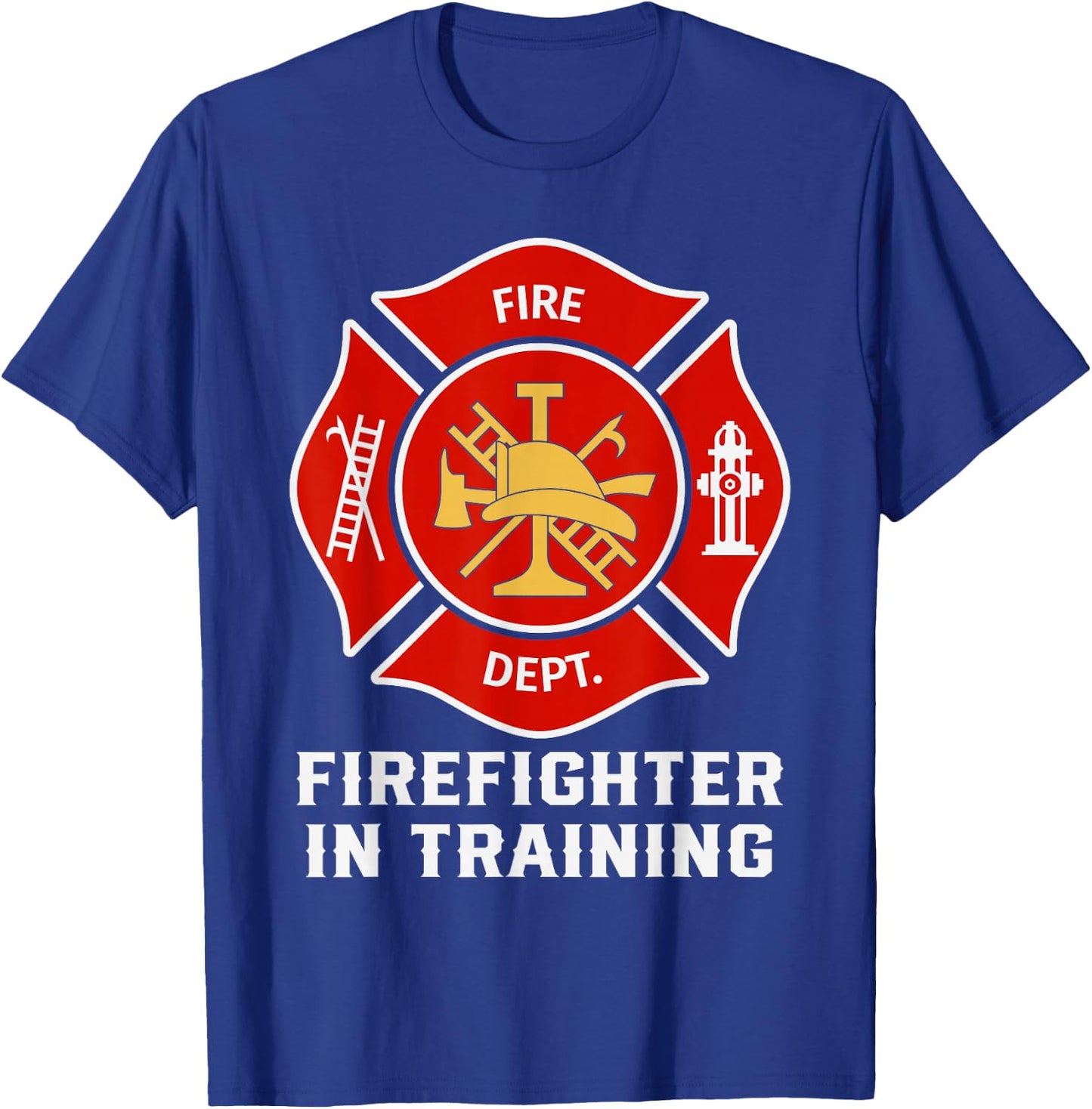 Firefighter In Training Fire Man Firefighter Day Gift T-Shirt - T-Shirt | Royal