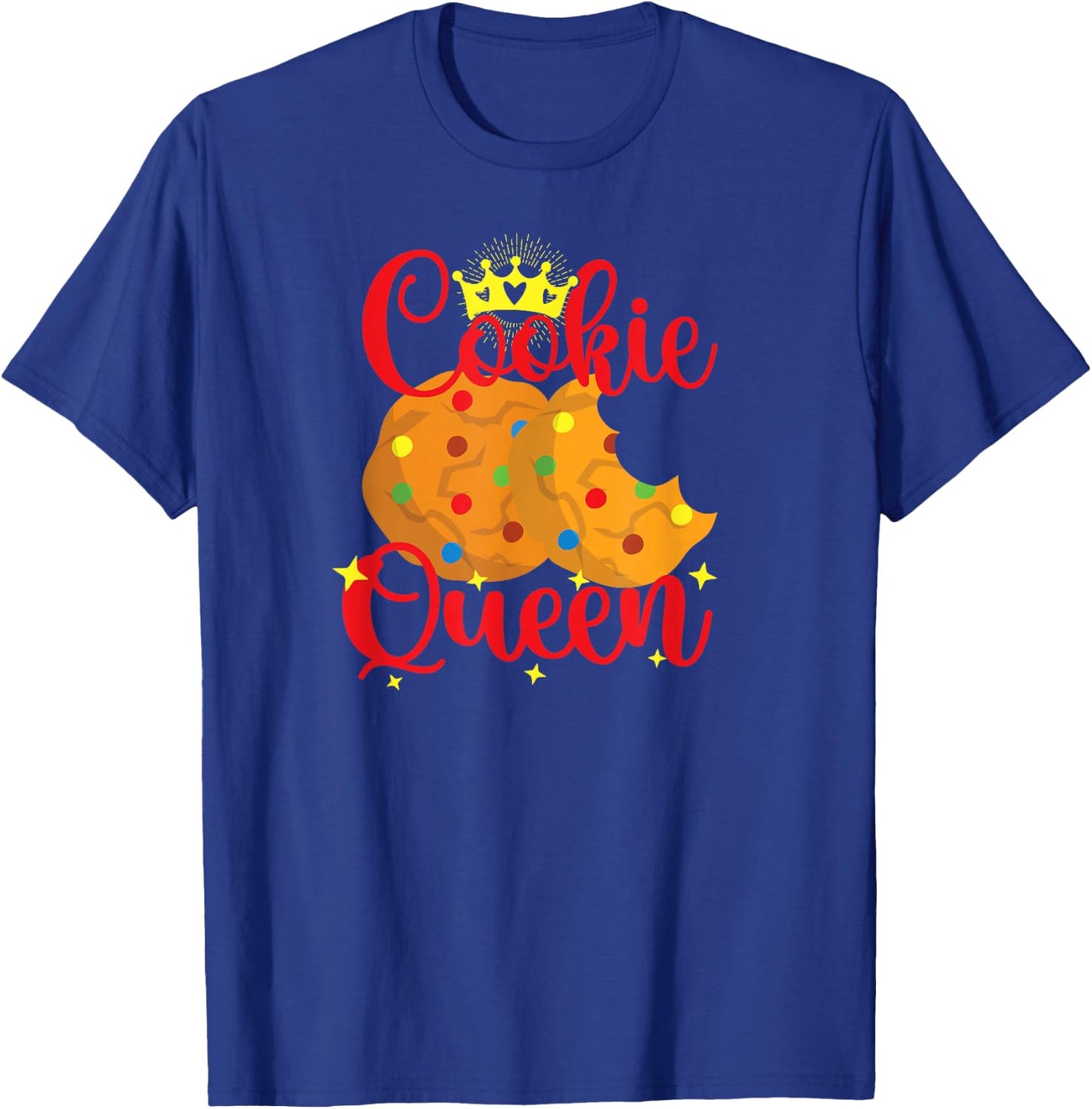 Cute Cookie Queen Chocolate Chip Cookie Gift Girls T-Shirt - T-Shirt | Royal