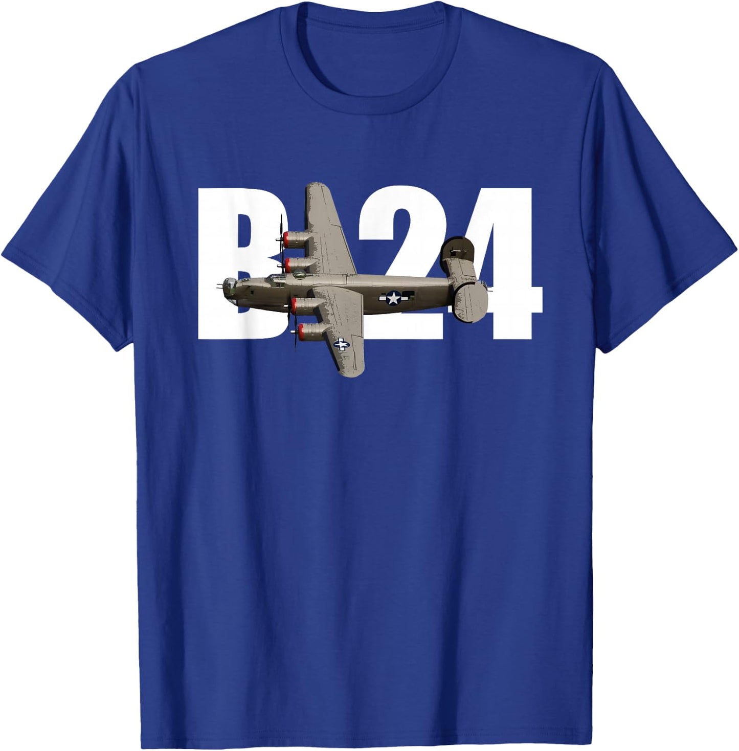 B-24 B24 Liberator WW2 Bomber Plane Pilot T shirt T-Shirt - T-Shirt | Royal