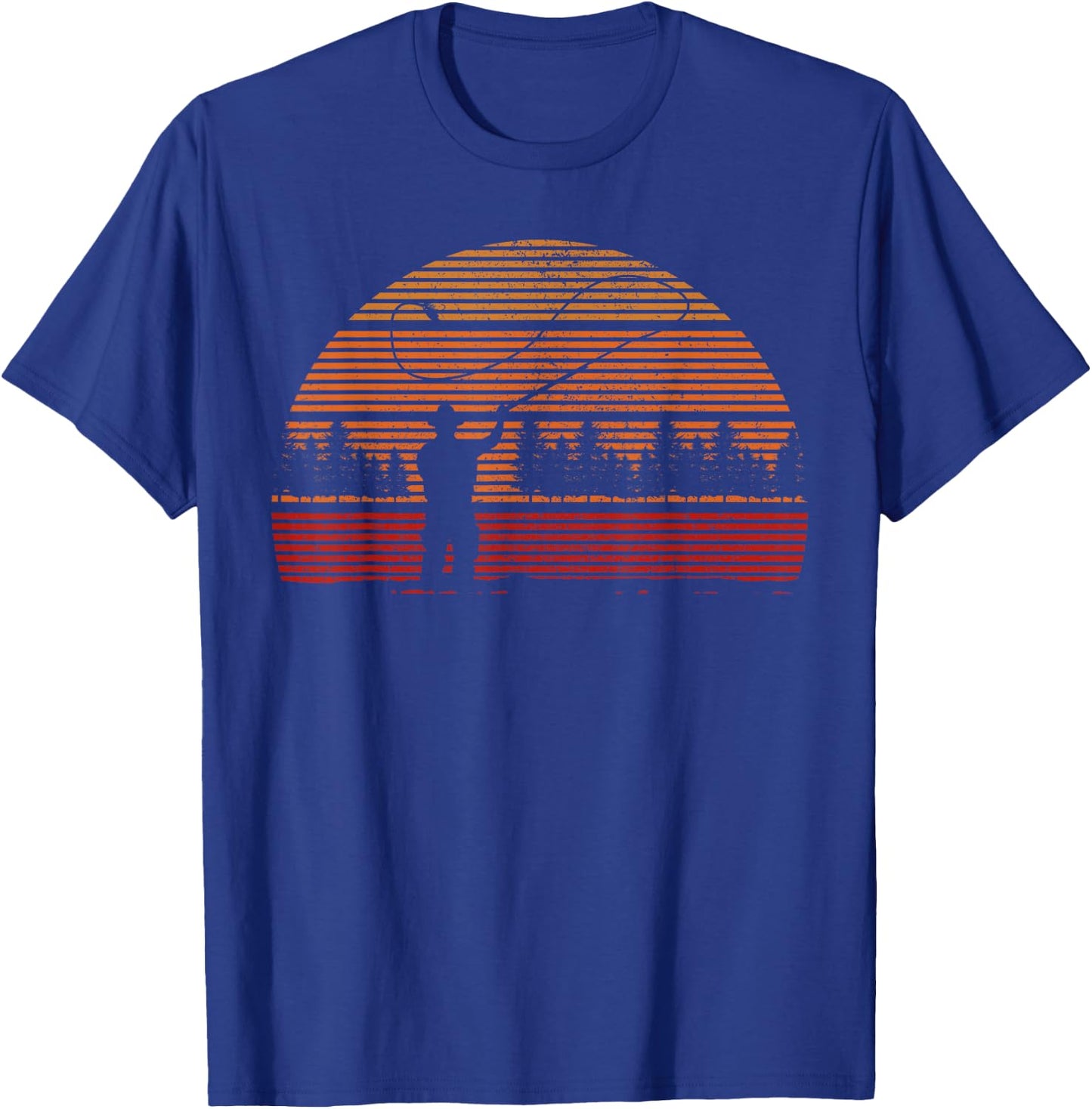 Fly Fishing Vintage Retro Trout Fishing Fisherman Gift T-Shirt - T-Shirt | Royal