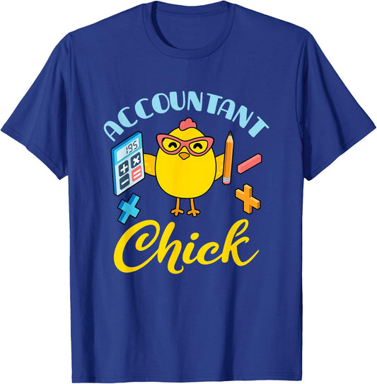 Funny Accountant Chick for CPA Bookkeeper Auditor T-Shirt - T-Shirt | Royal