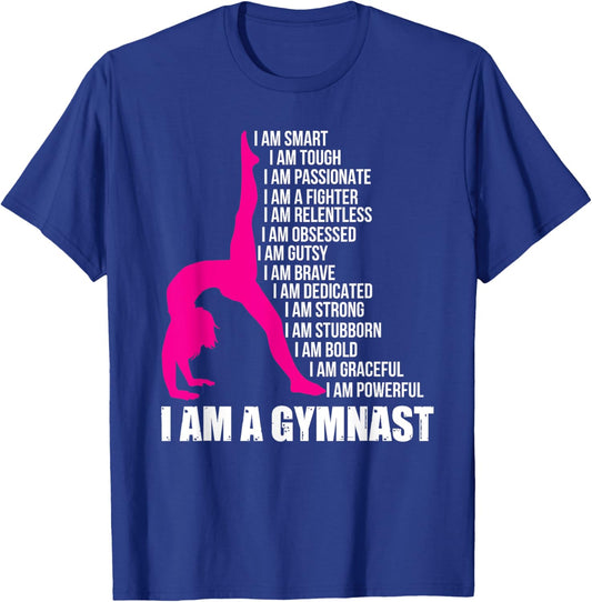 I Am A Gymnast Funny Handstand Gymnastics Gift Women Girls Small T-Shirt - T-Shirt | Royal