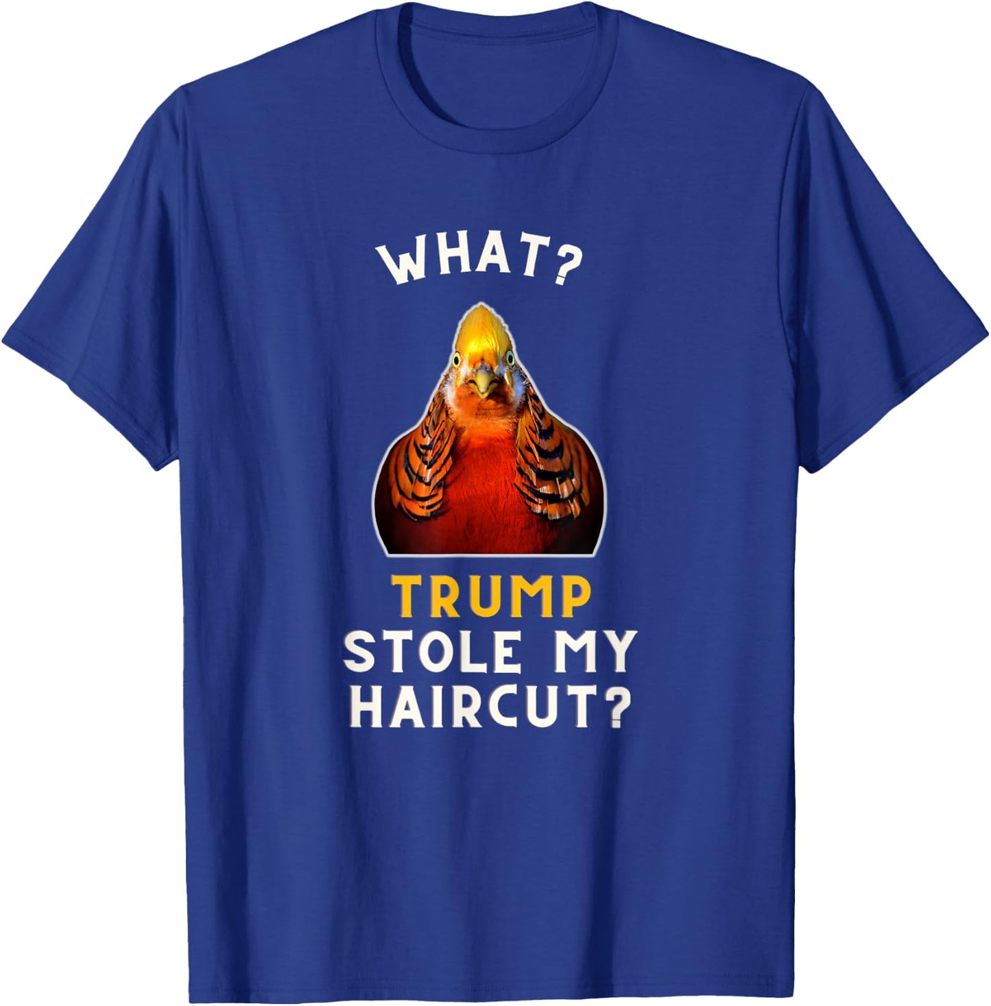 Golden pheasant Meme Bird Men Women Kids T-Shirt - T-Shirt | Royal
