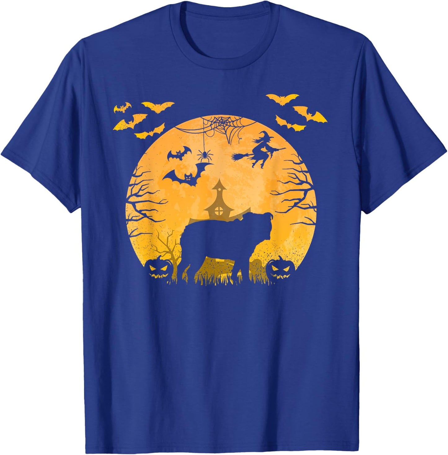 Funny Halloween Dog English bulldog Halloween T-Shirt - T-Shirt | Royal