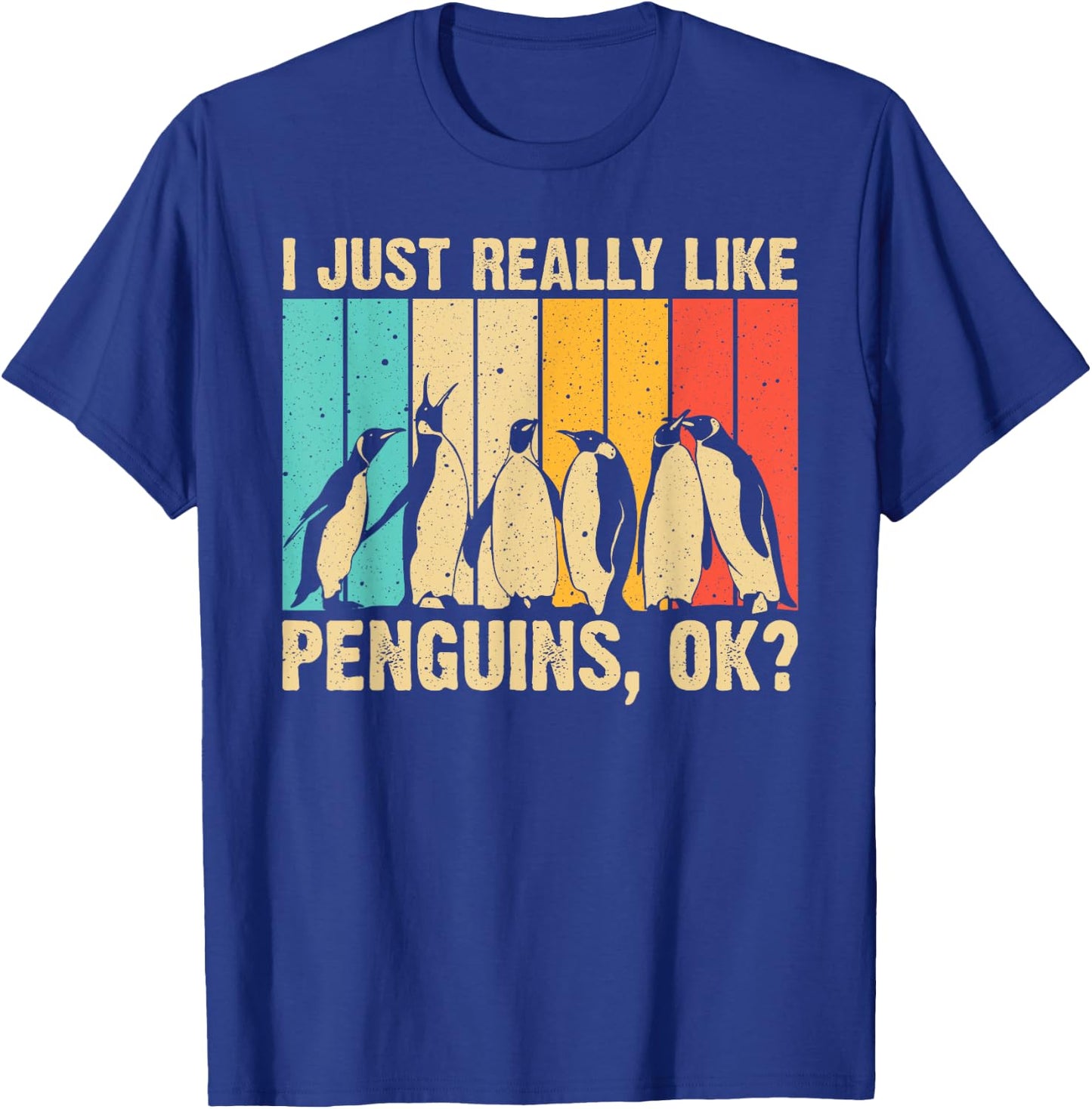 Cool Penguin Art Women Kids Bird Penguin Lovers T-Shirt - T-Shirt | Royal