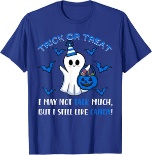 Autism ASD Awareness Halloween Trick Or Treat Candy T-Shirt - T-Shirt | Royal