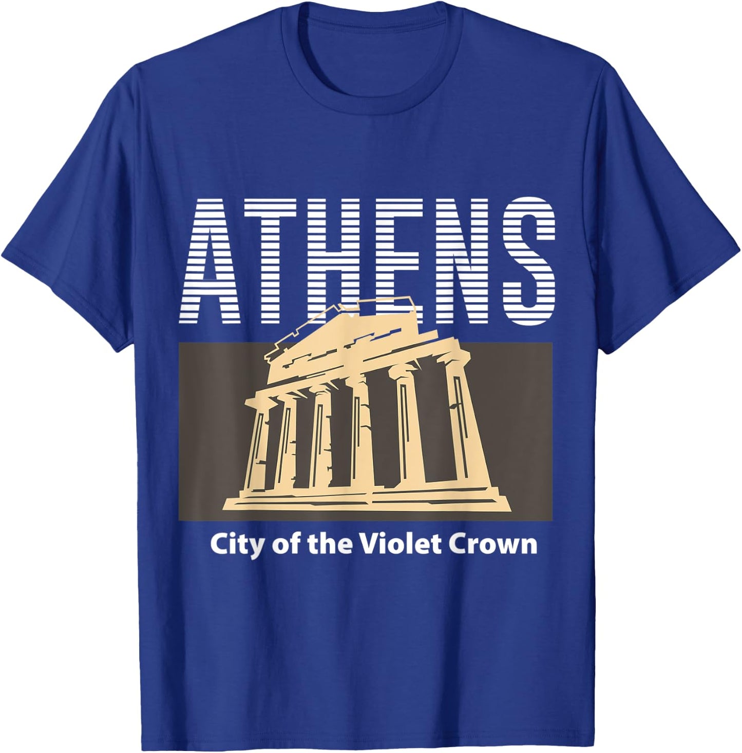 Athens Vacation Holiday Greece Flag T-Shirt - T-Shirt | Royal