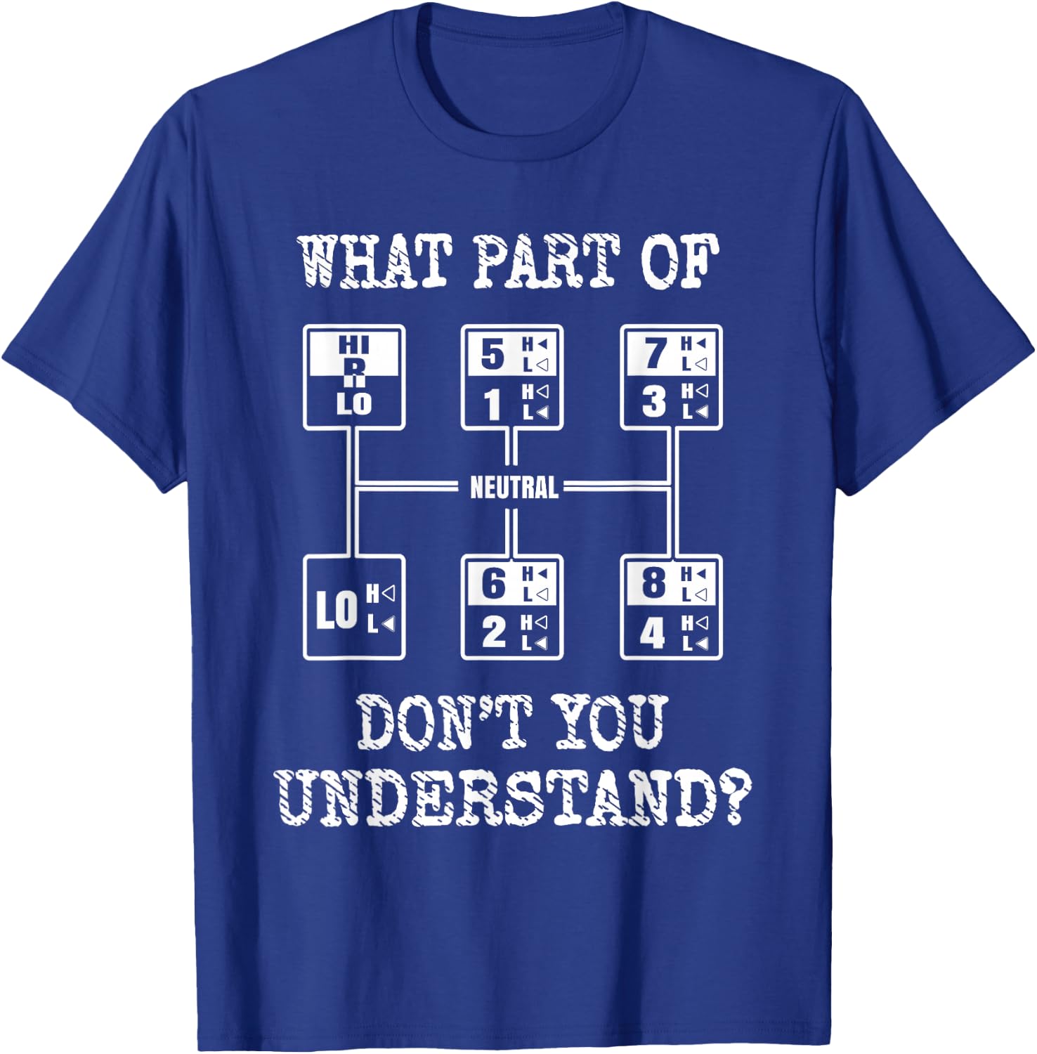 Trucker What Part of Don't You Understand Funny Truck Driver T-Shirt - T-Shirt | Royal