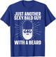 Funny Bald Man Art Boys Facial Hair Bearded Bald Guy T-Shirt - T-Shirt | Royal