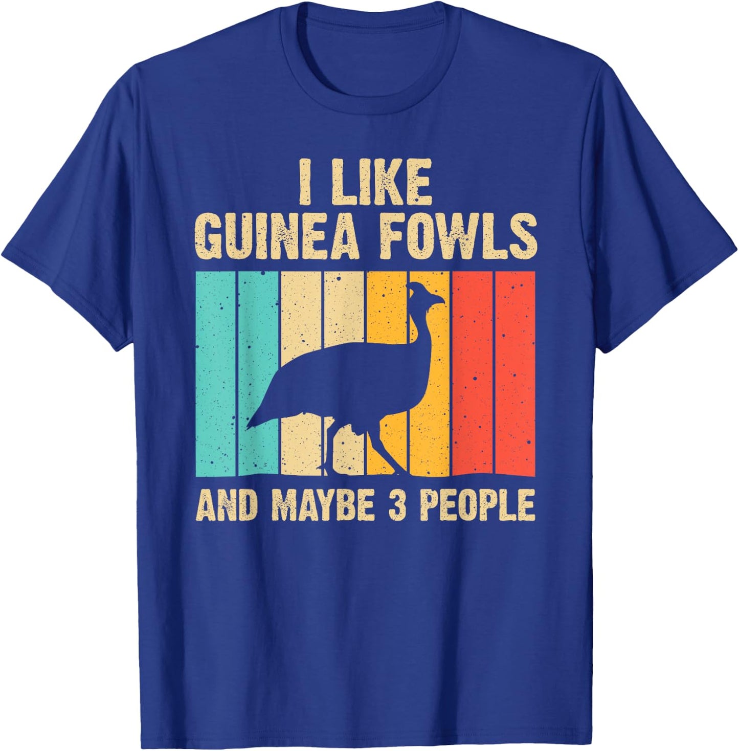 Funny Guinea Fowl Design Women Guinea Hen Bird Lover T-Shirt - T-Shirt | Royal