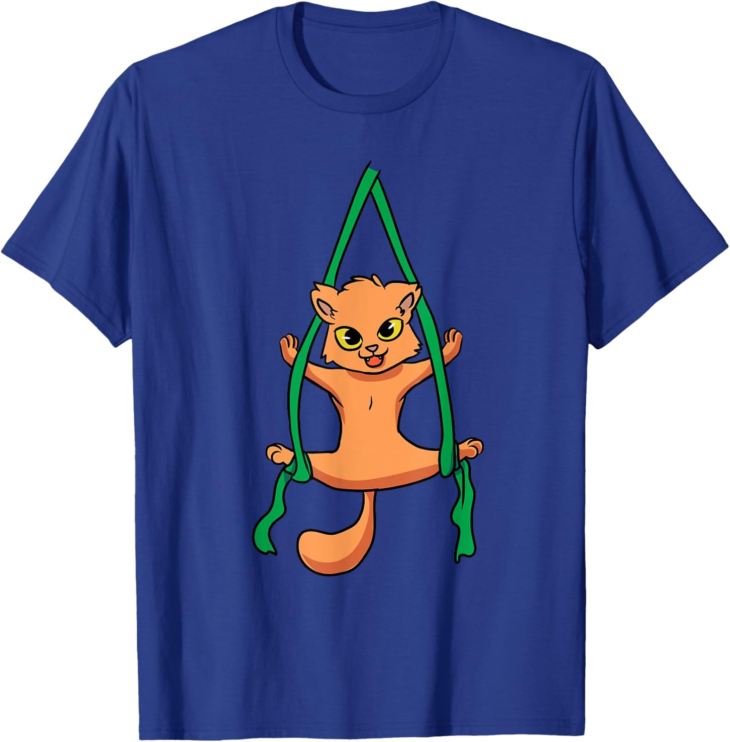 Aerial Silk Dancer Acrobat Funny Cat Aerialist Men Women Girls Kids T-Shirt - T-Shirt | Royal