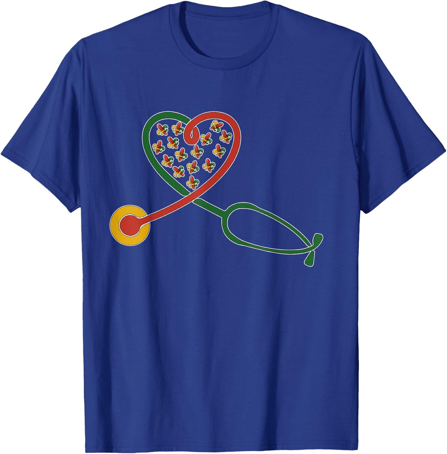 Stethoscope Juneteenth Nurse Melanin Pride African American T-Shirt - T-Shirt | Royal