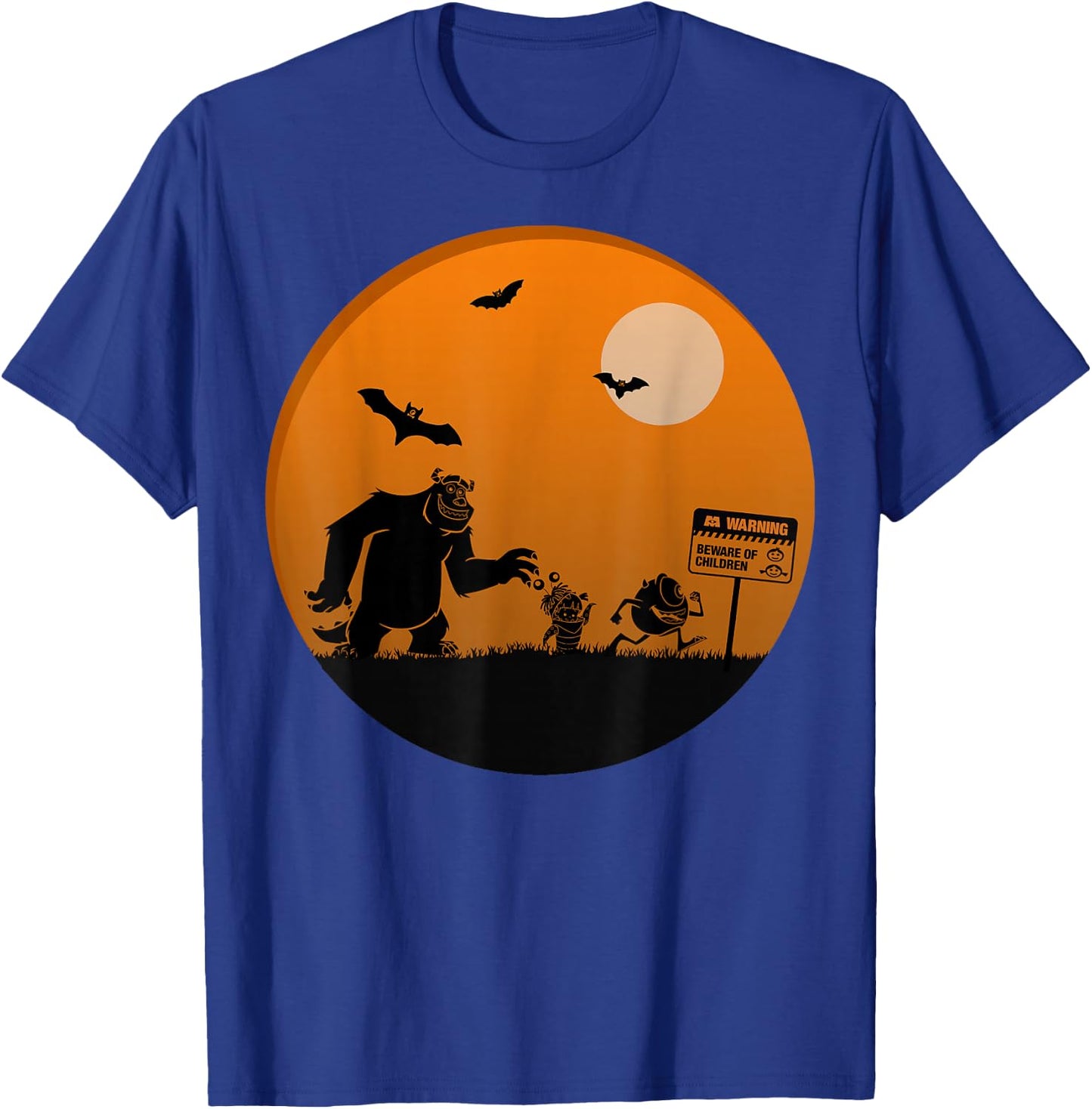 Disney Pixar Monster's Inc. Group Halloween Silhouettes T-Shirt - T-Shirt | Royal