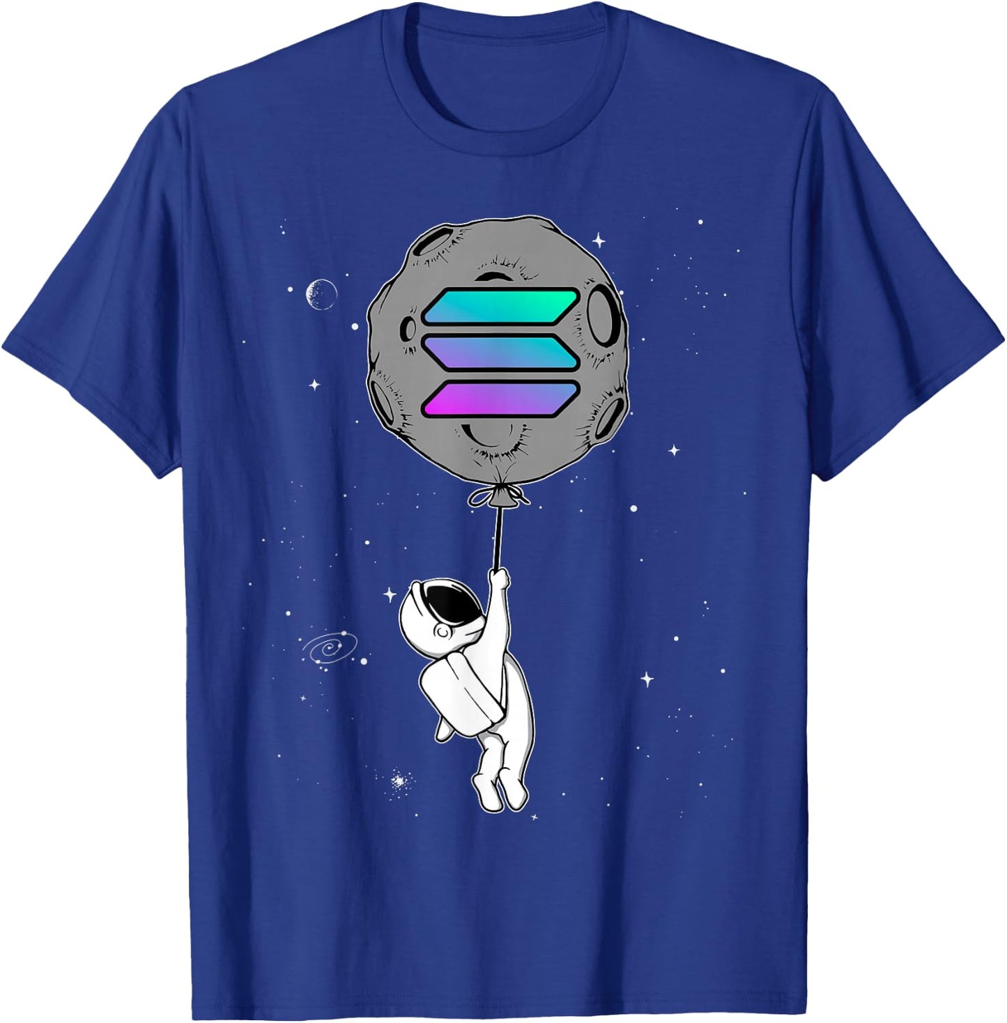 Cryptocurrency Talk Funny Solana Hodl Moon Astronaut T-Shirt - T-Shirt | Royal