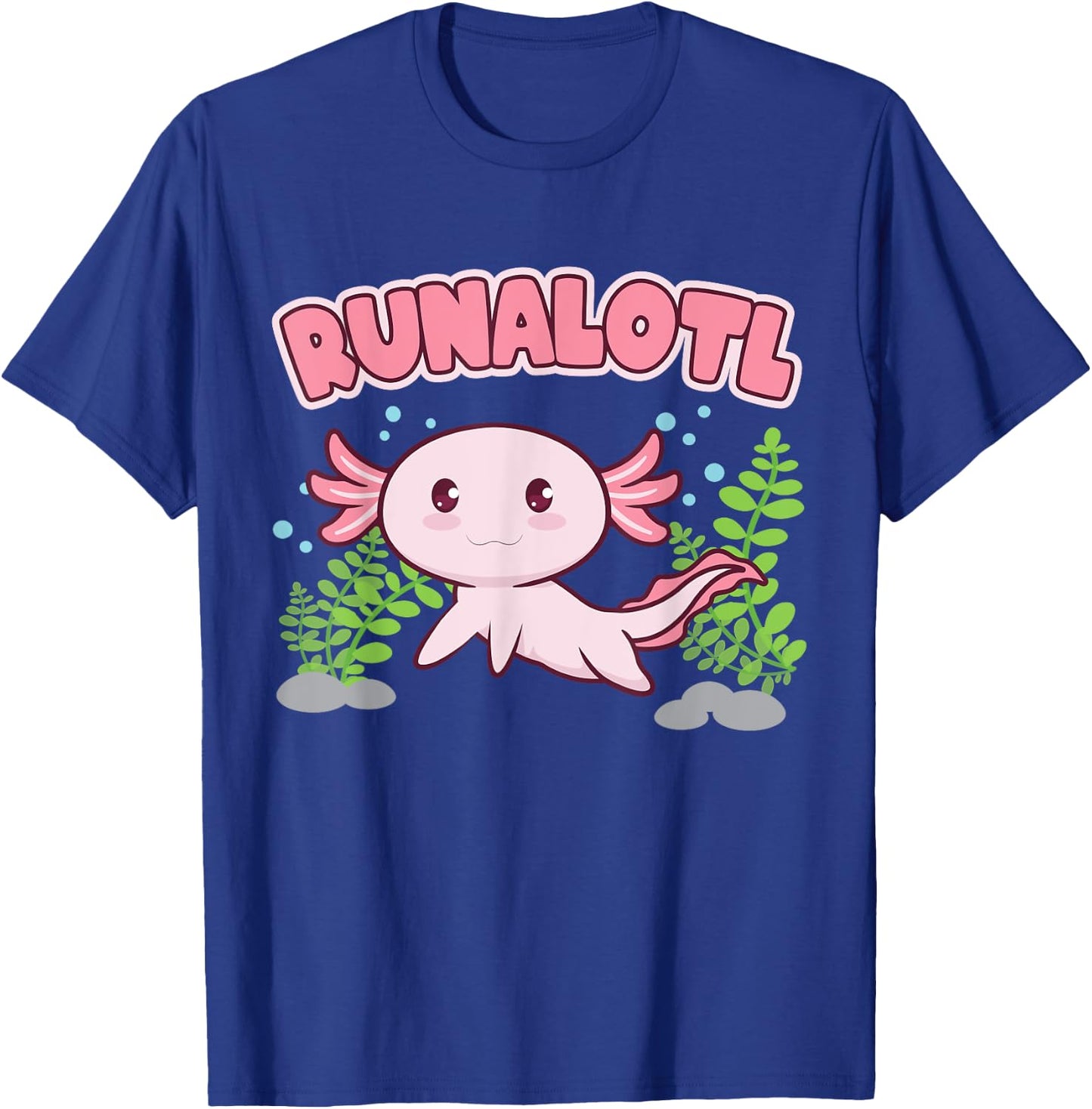 Runalotl Running Axolotl T-Shirt - T-Shirt | Royal