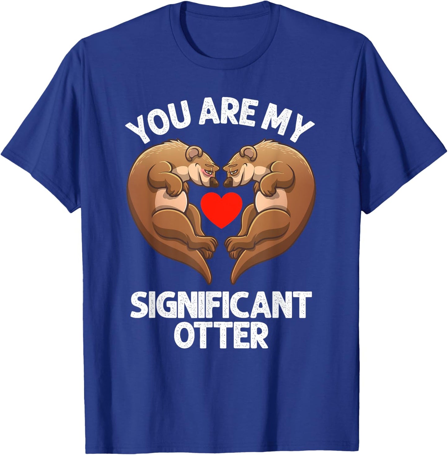 Cute Otter Design Women Sea Otter Wildlife Animal T-Shirt - T-Shirt | Royal