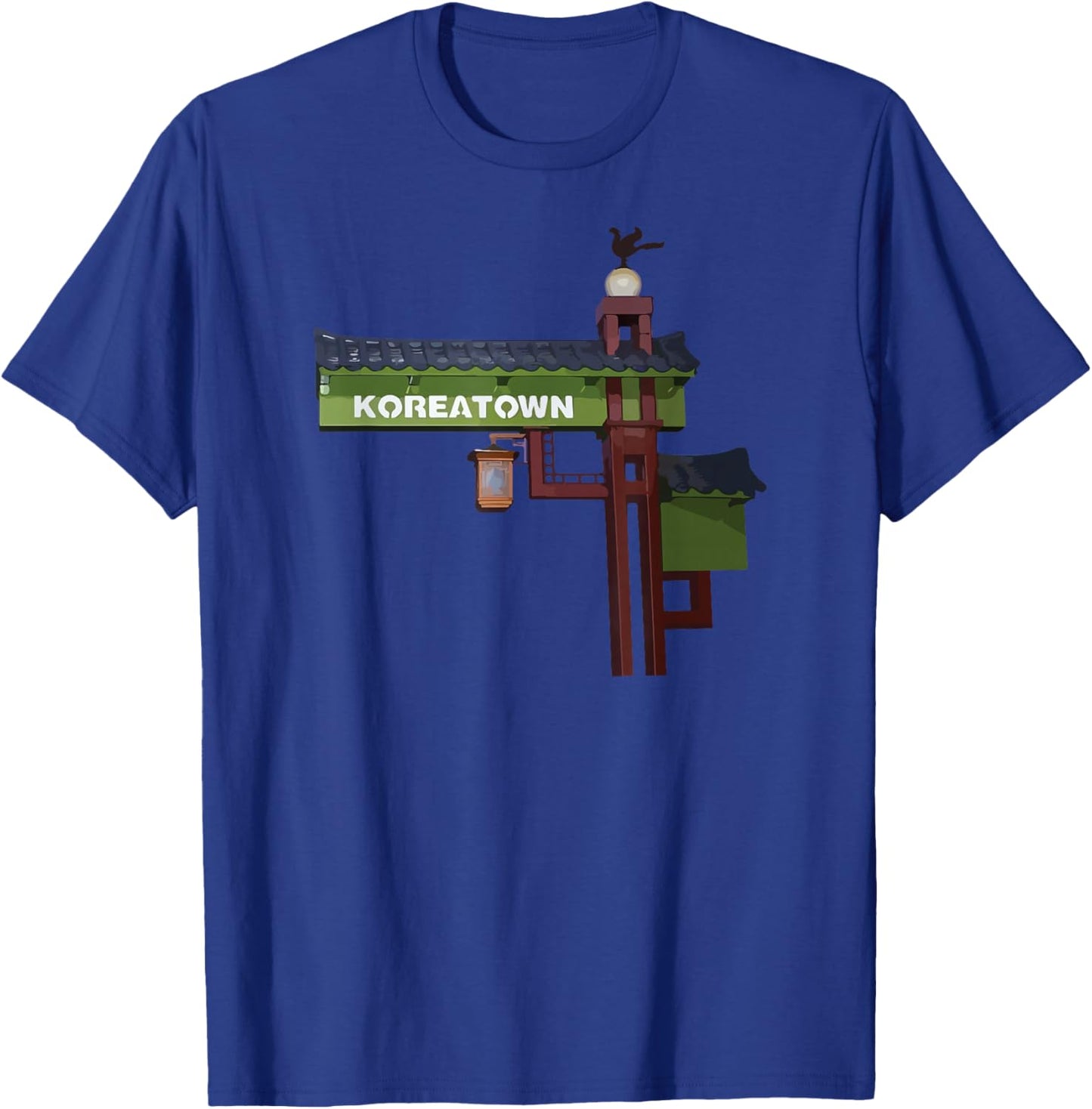 Koreatown Los Angeles Street Sign Wilshire Downtown LA Cali T-Shirt - T-Shirt | Royal