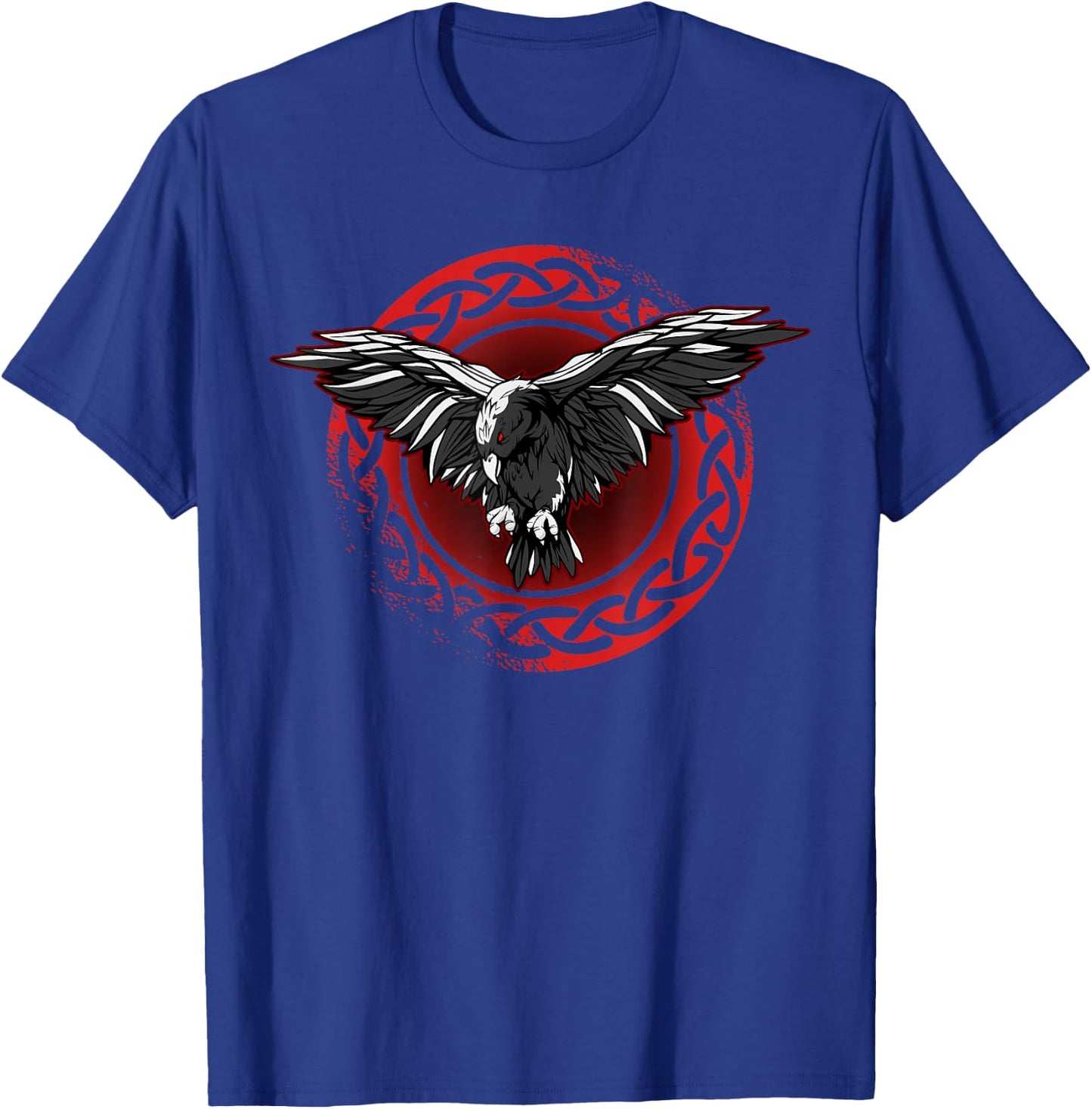 Odin Ravens Huginn & Muninn Vegvisir Vikings Celtic Nordic T-Shirt - T-Shirt | Royal