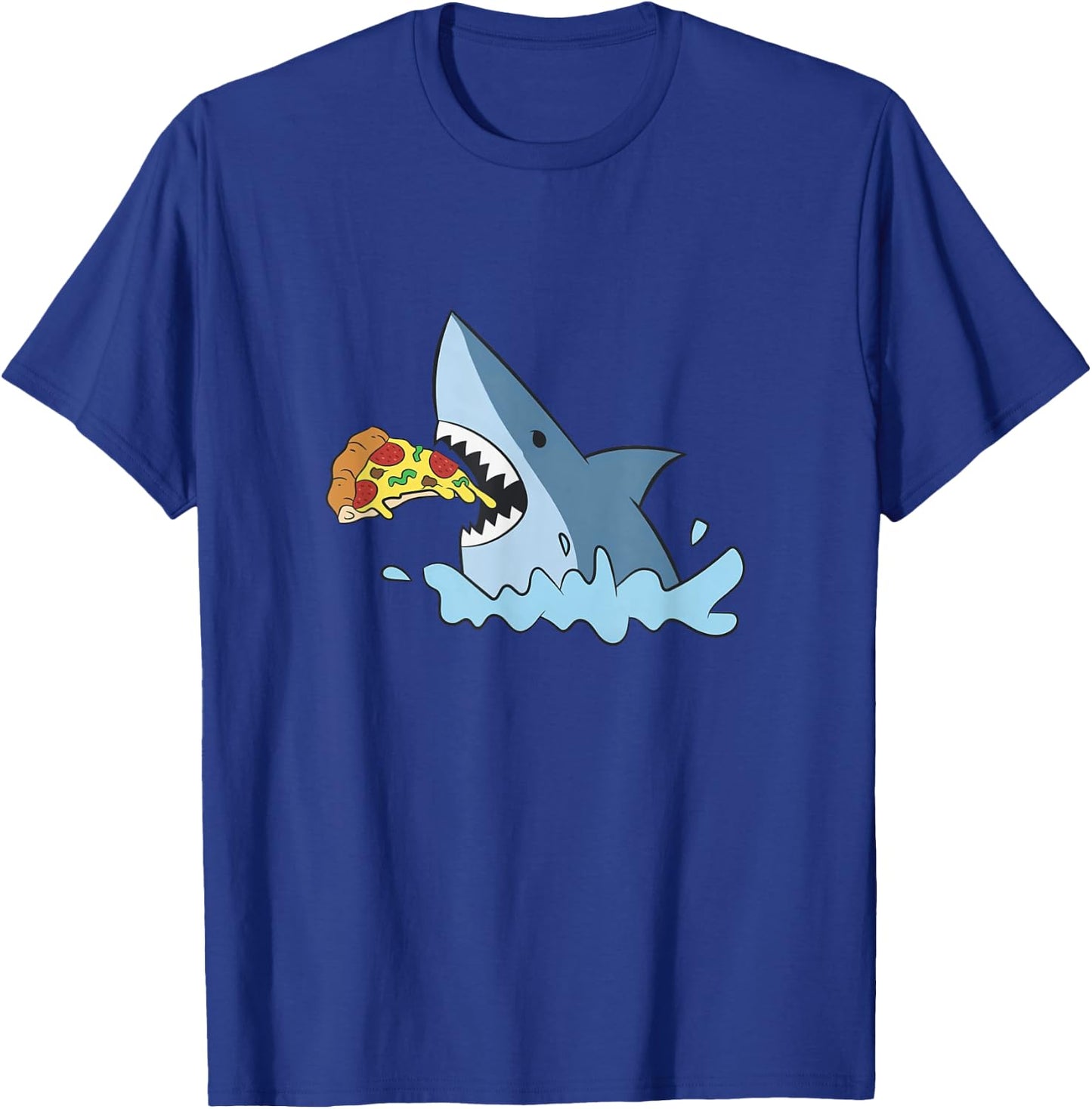 Shark Eating Pizza T-Shirt - T-Shirt | Royal