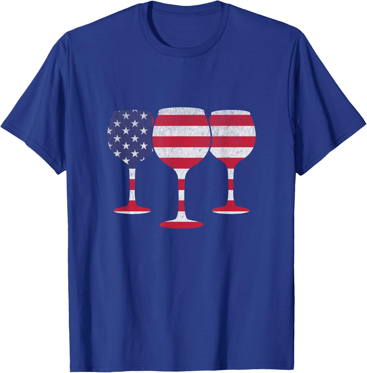 4th Of July Party Patriotic Day Wine US Flag 4th Of July T-Shirt - T-Shirt | Royal