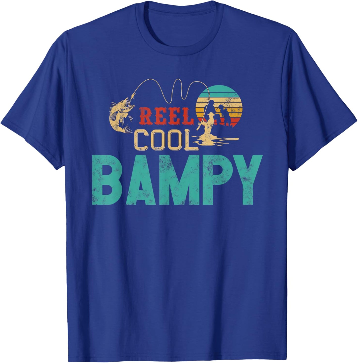 Reel Cool Bampy vintage funny fishing rod gifts for Bampy T-Shirt - T-Shirt | Royal
