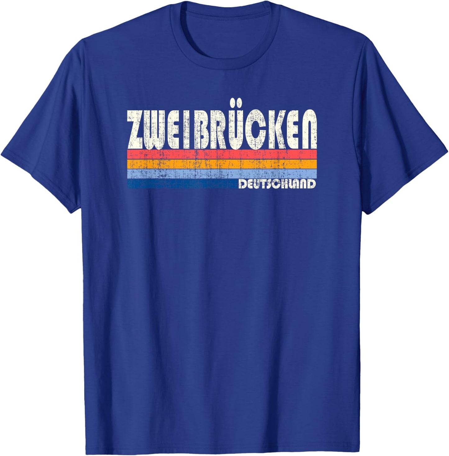 Retro Vintage 70s 80s Style Zweibrücken, Deutschland T-Shirt - T-Shirt | Royal