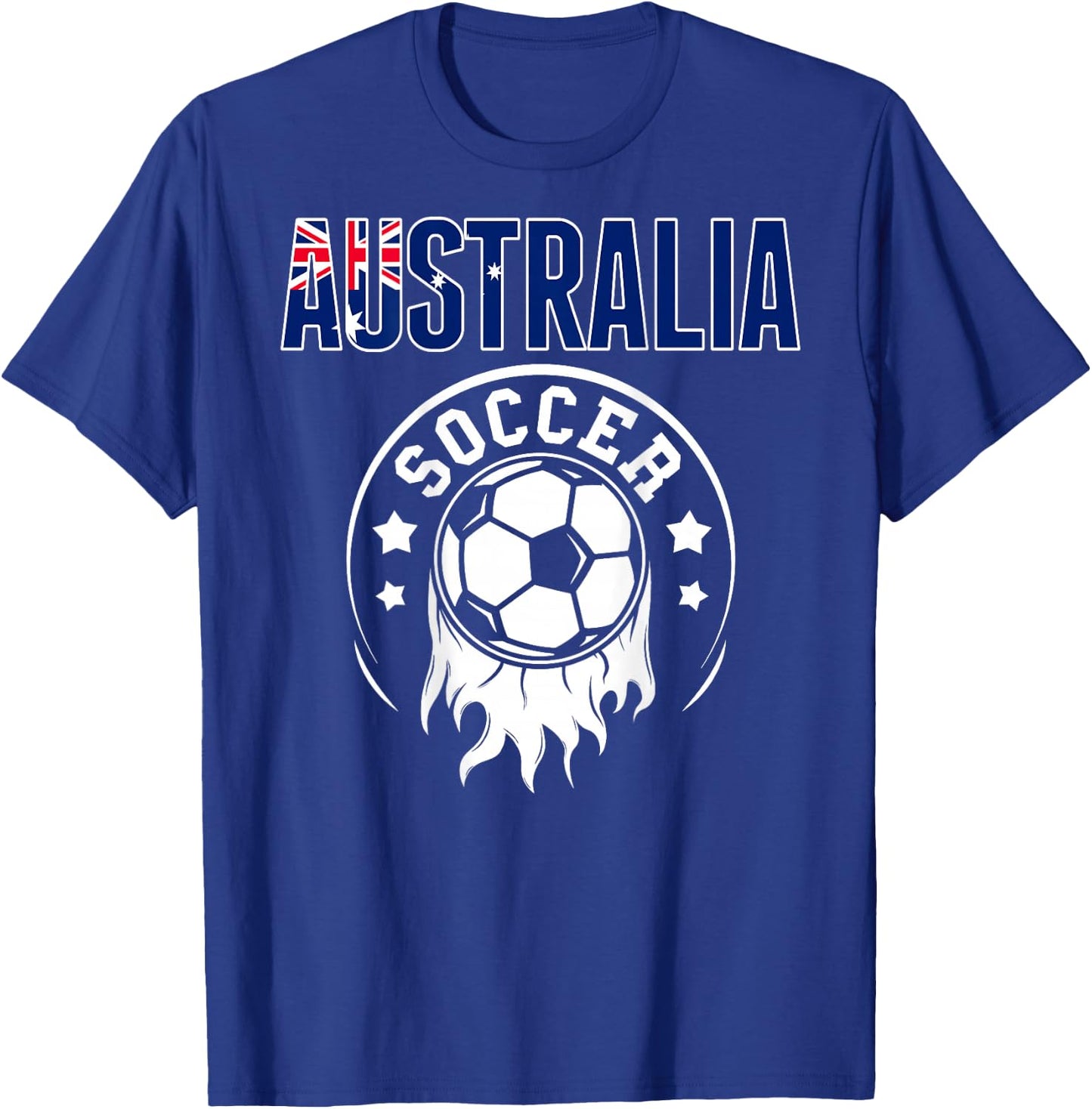 Australia Soccer Fans Jersey Australian Flag Football Lovers T-Shirt - T-Shirt | Royal