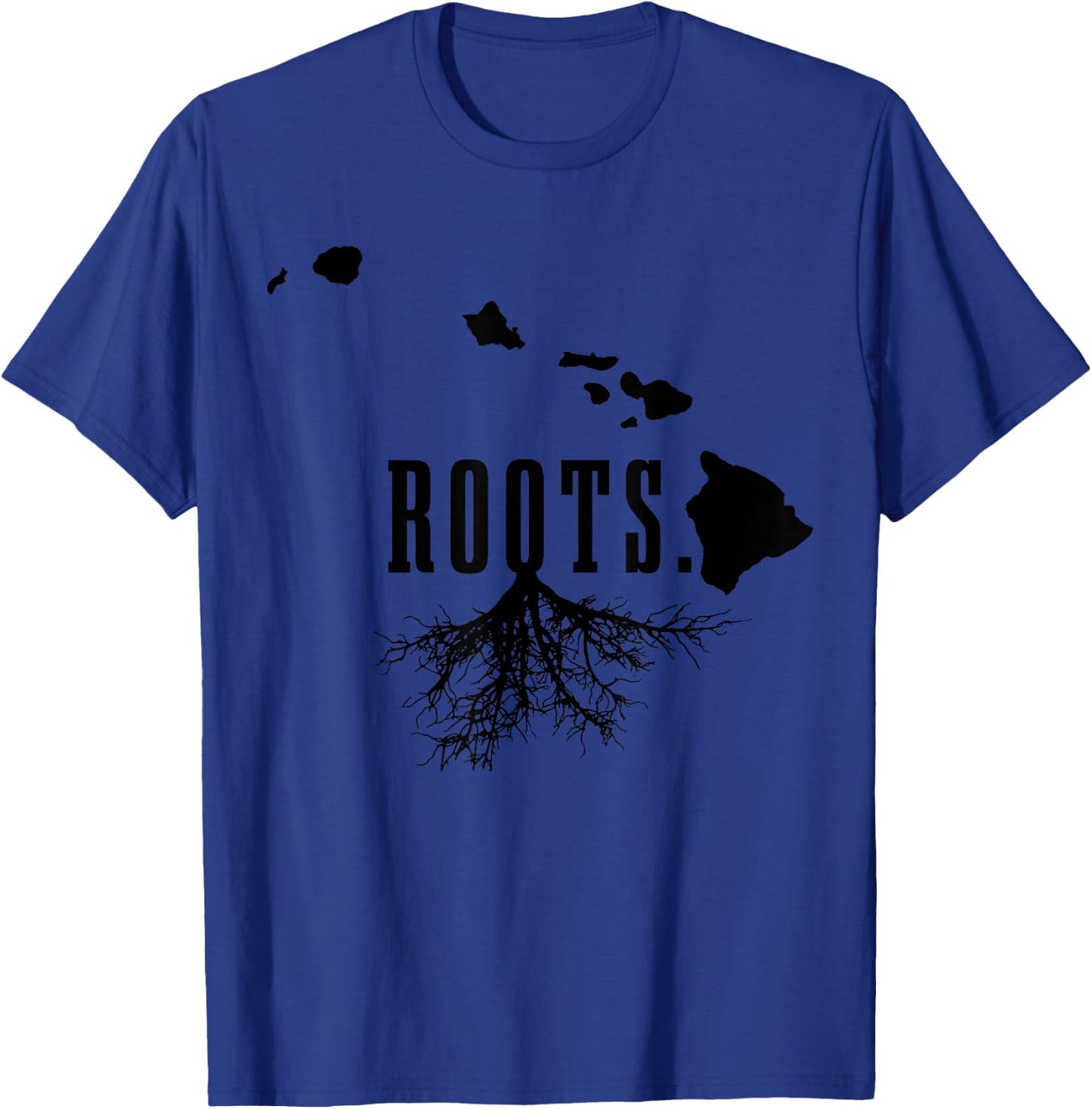 Hawaiian Island Map - Hawaiian Roots - Vintage Design T-Shirt - T-Shirt | Royal