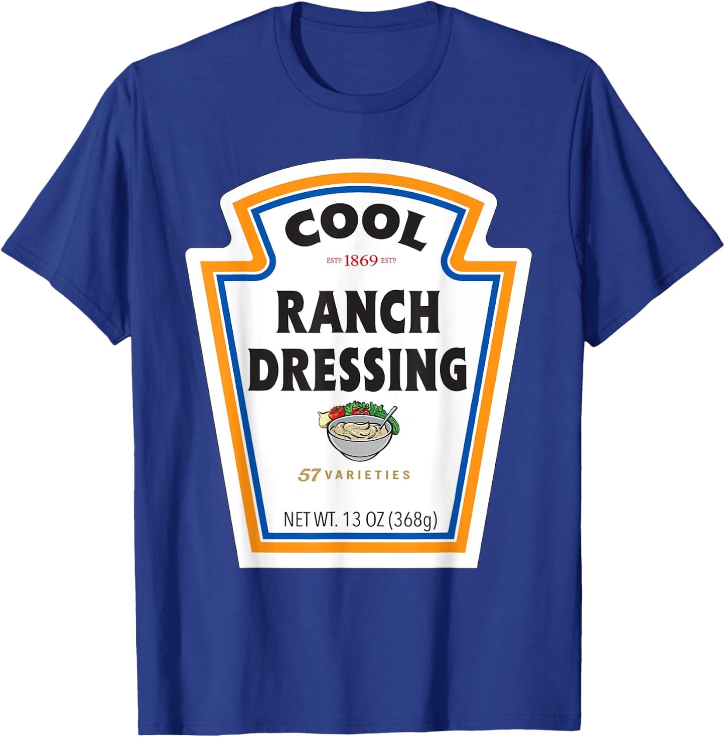 Cool Ranch Dressing Bottle Label Funny Halloween Costume T-Shirt - T-Shirt | Royal