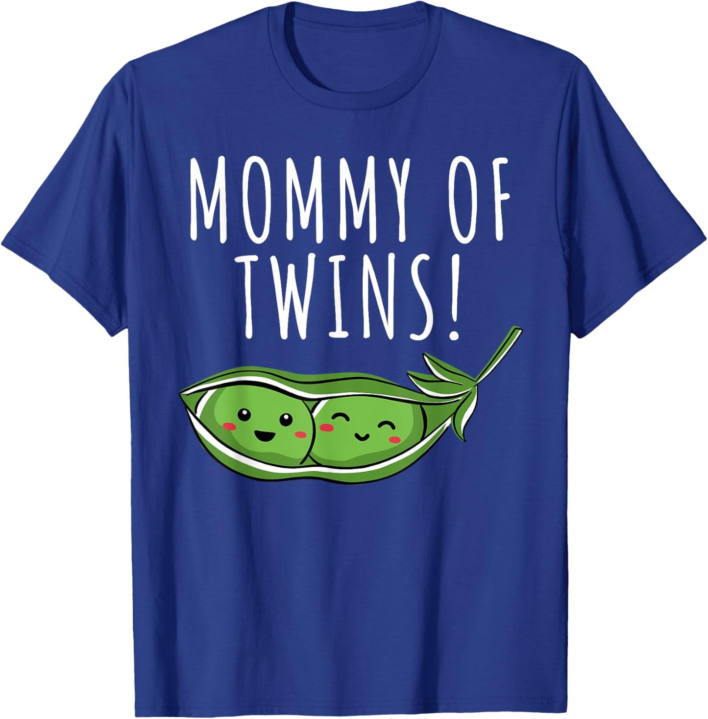 Two Peas in a Pod Mommy of Twins funny vegetable T-Shirt - T-Shirt | Royal