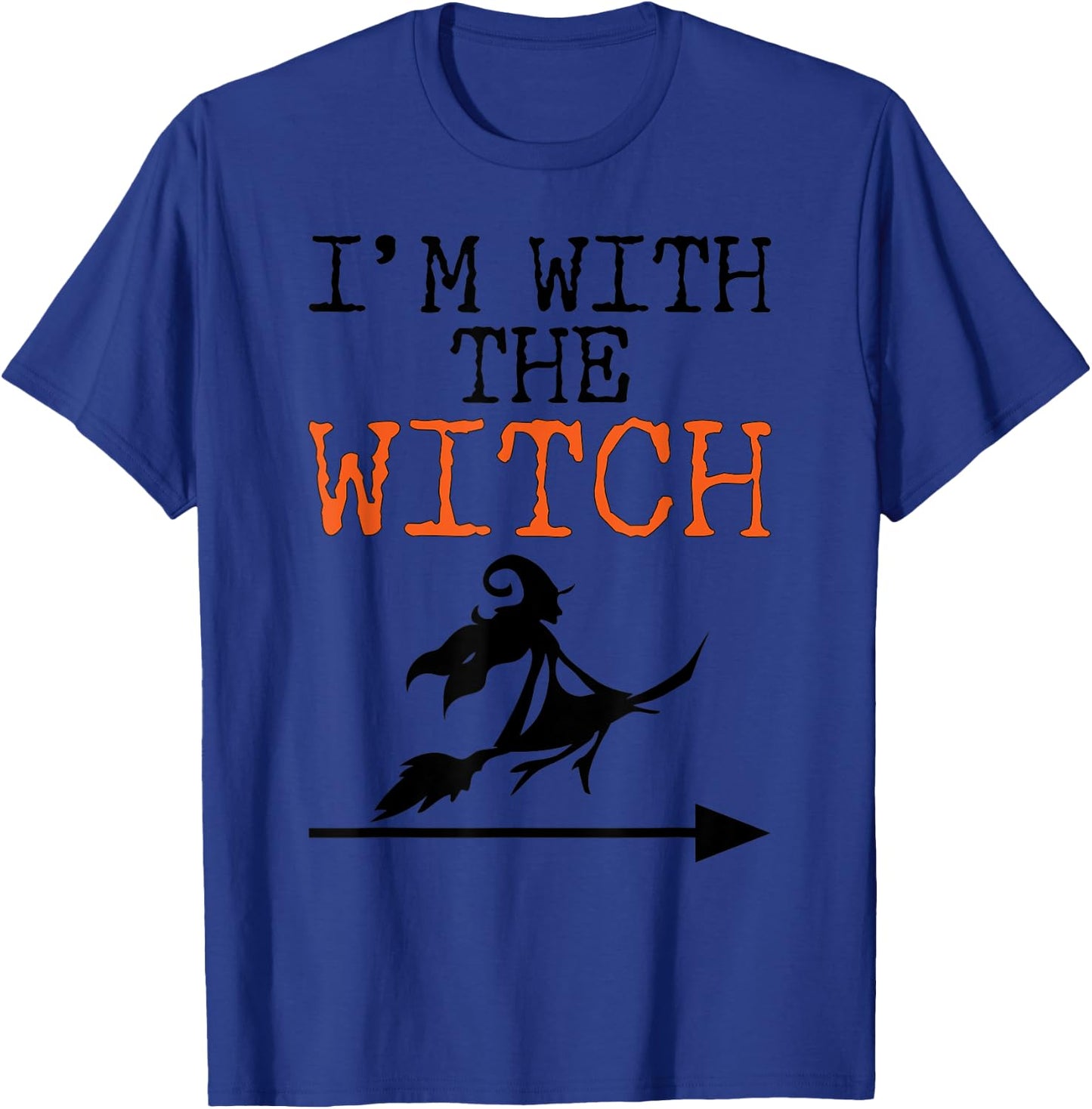 Halloween Shirts I'm With The Witch Funny Halloween T-Shirt - T-Shirt | Royal