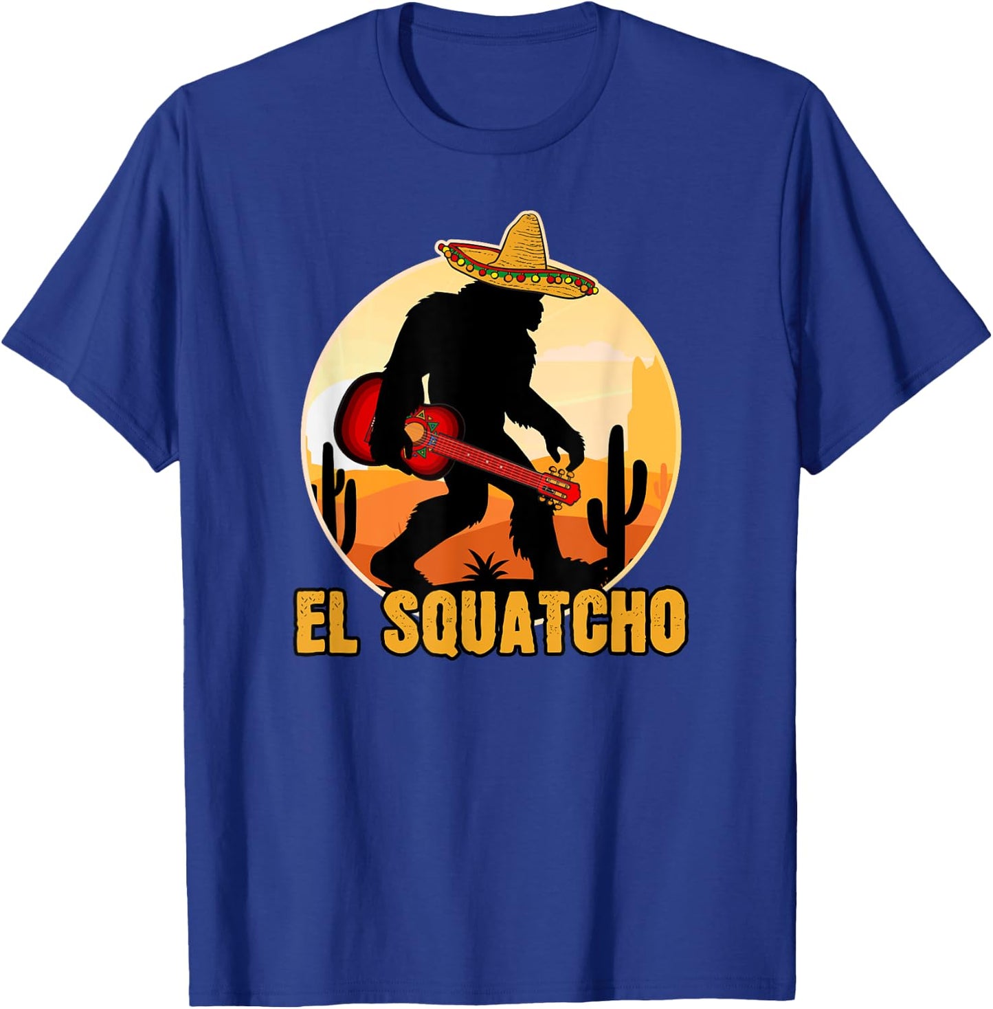 El Squatcho Mexican Cinco de Mayo Sasquatch T-Shirt - T-Shirt | Royal