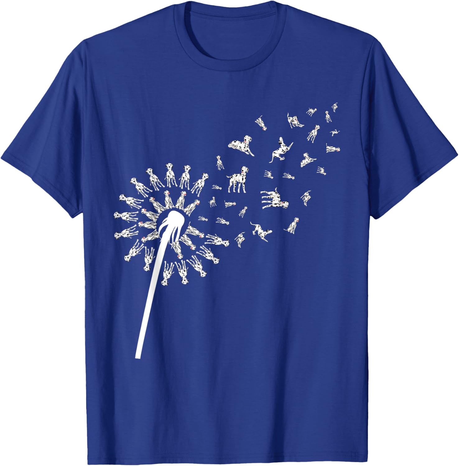 Dandelion Animal Pet Dog Owner Dog Lover Floral Dalmatian Men Women Girls Kids T-Shirt - T-Shirt | Royal
