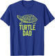 Retro Turtle Dad Turtle Daddy Tortoise Lover Father's Day T-Shirt - T-Shirt | Royal