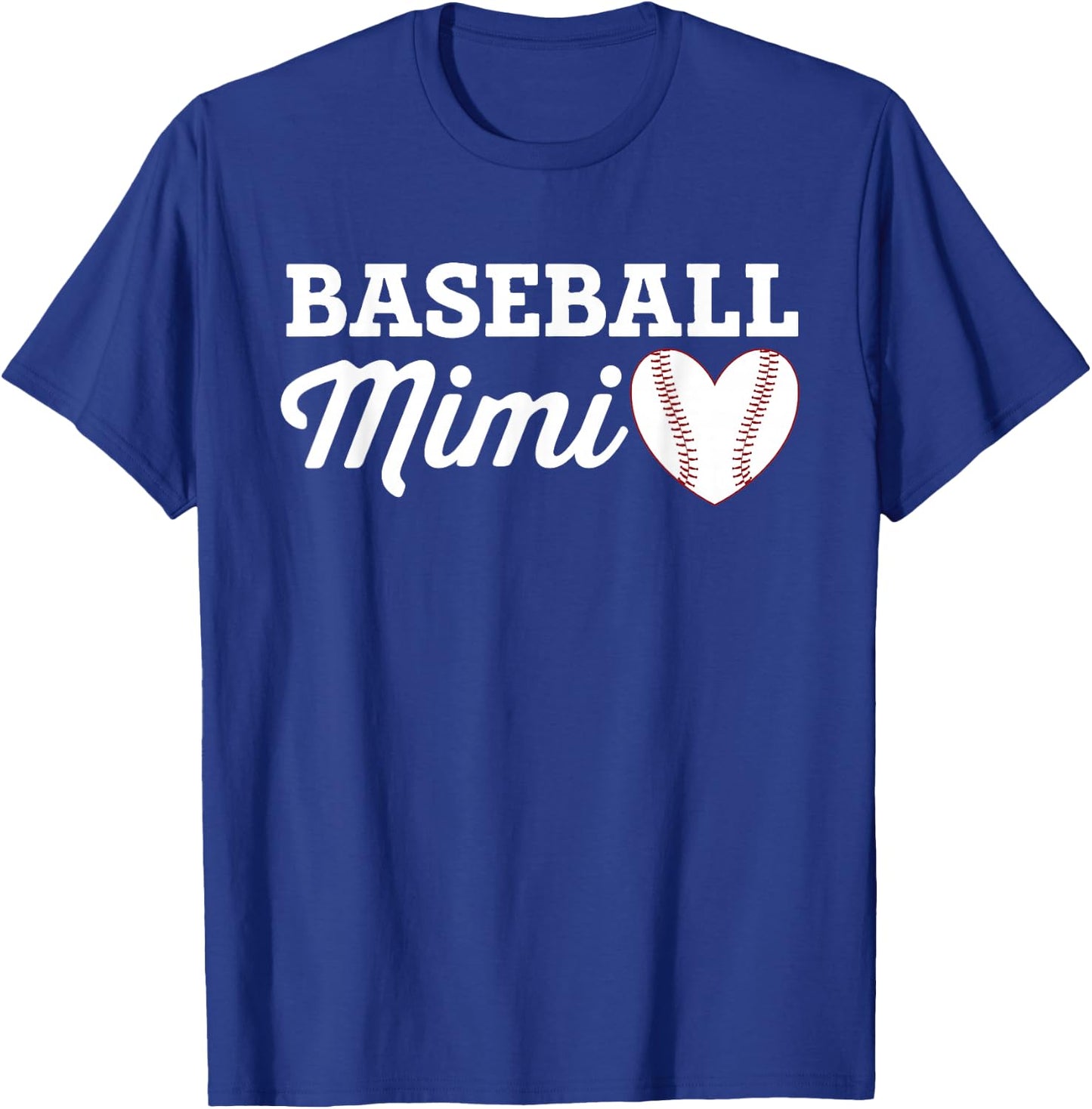 Baseball Mimi Love Heart Baseball Sports T-Shirt - T-Shirt | Royal