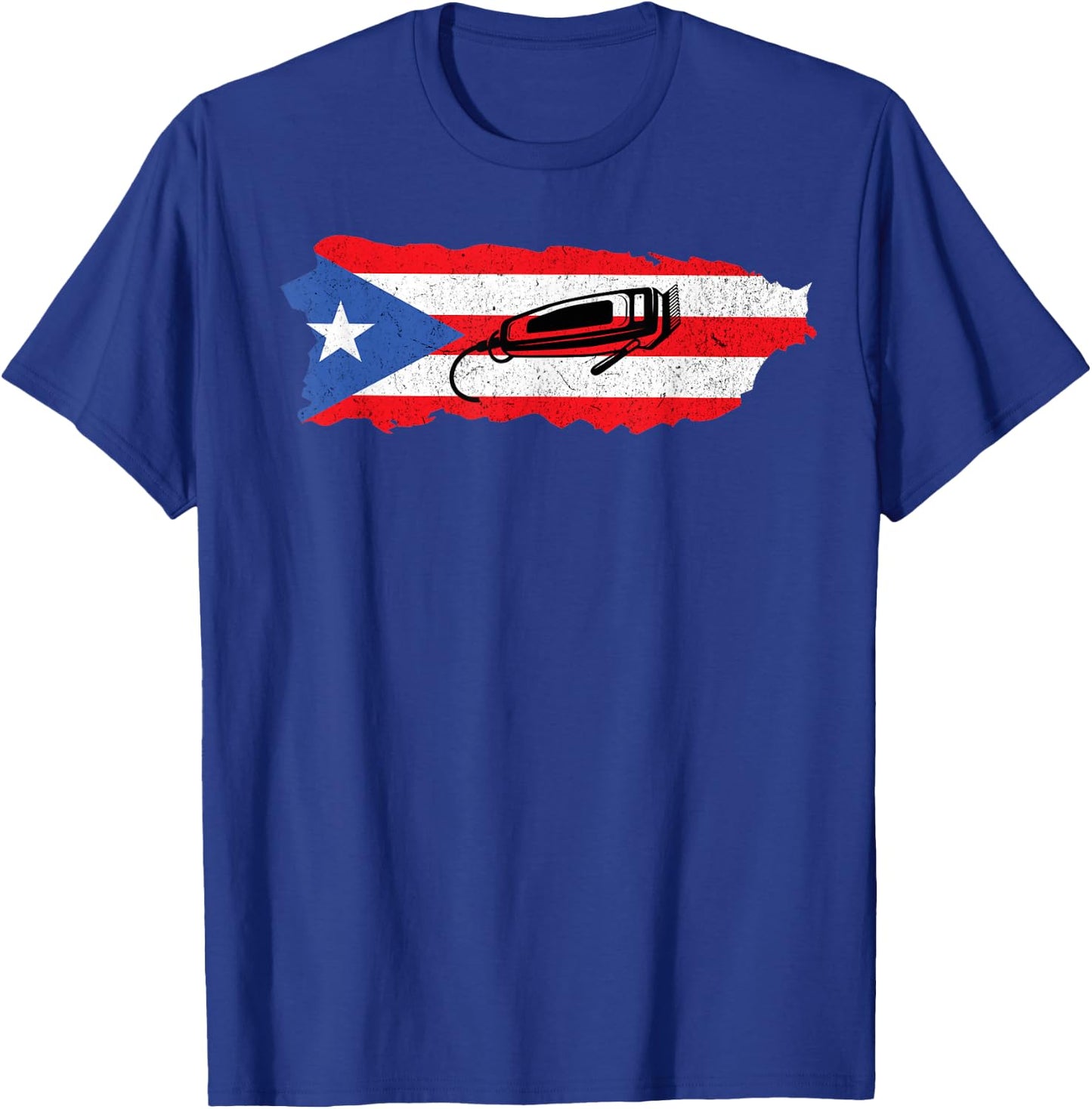 Barber Clippers Fade Haircut Barbershop Stylist from Puerto Rico T-Shirt - T-Shirt | Royal