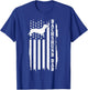 Dachshund Dad Vintage American Flag Patriotic T-Shirt - T-Shirt | Royal