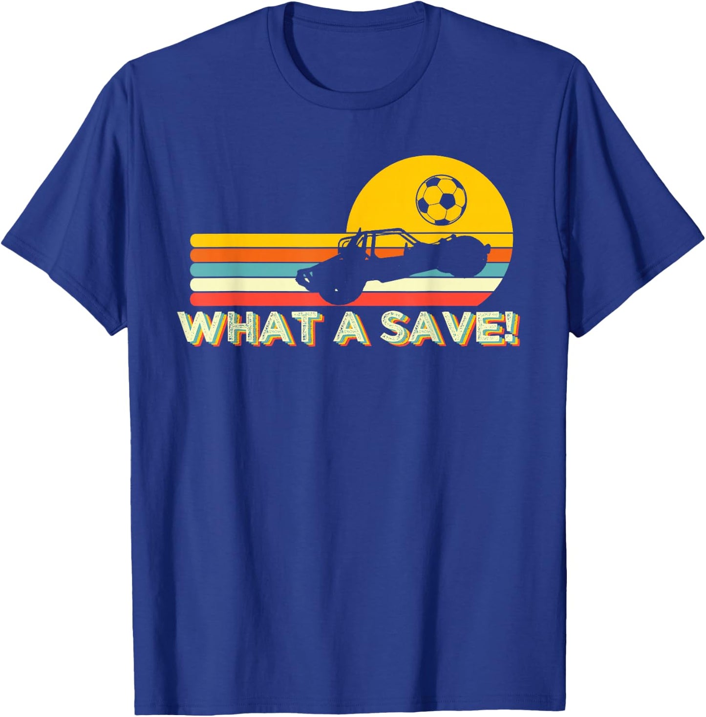 What a Retro Rocket Soccer Car League T-Shirt - T-Shirt | Royal