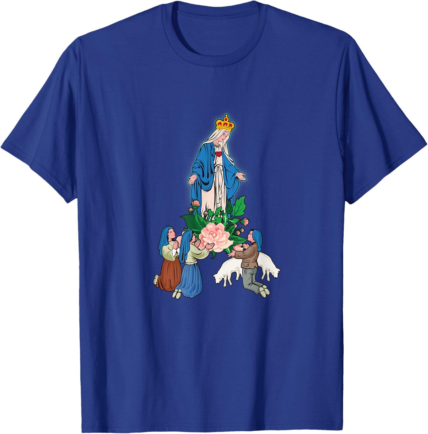 Our Lady of Fatima And The Little Shepherds T-Shirt - T-Shirt | Royal