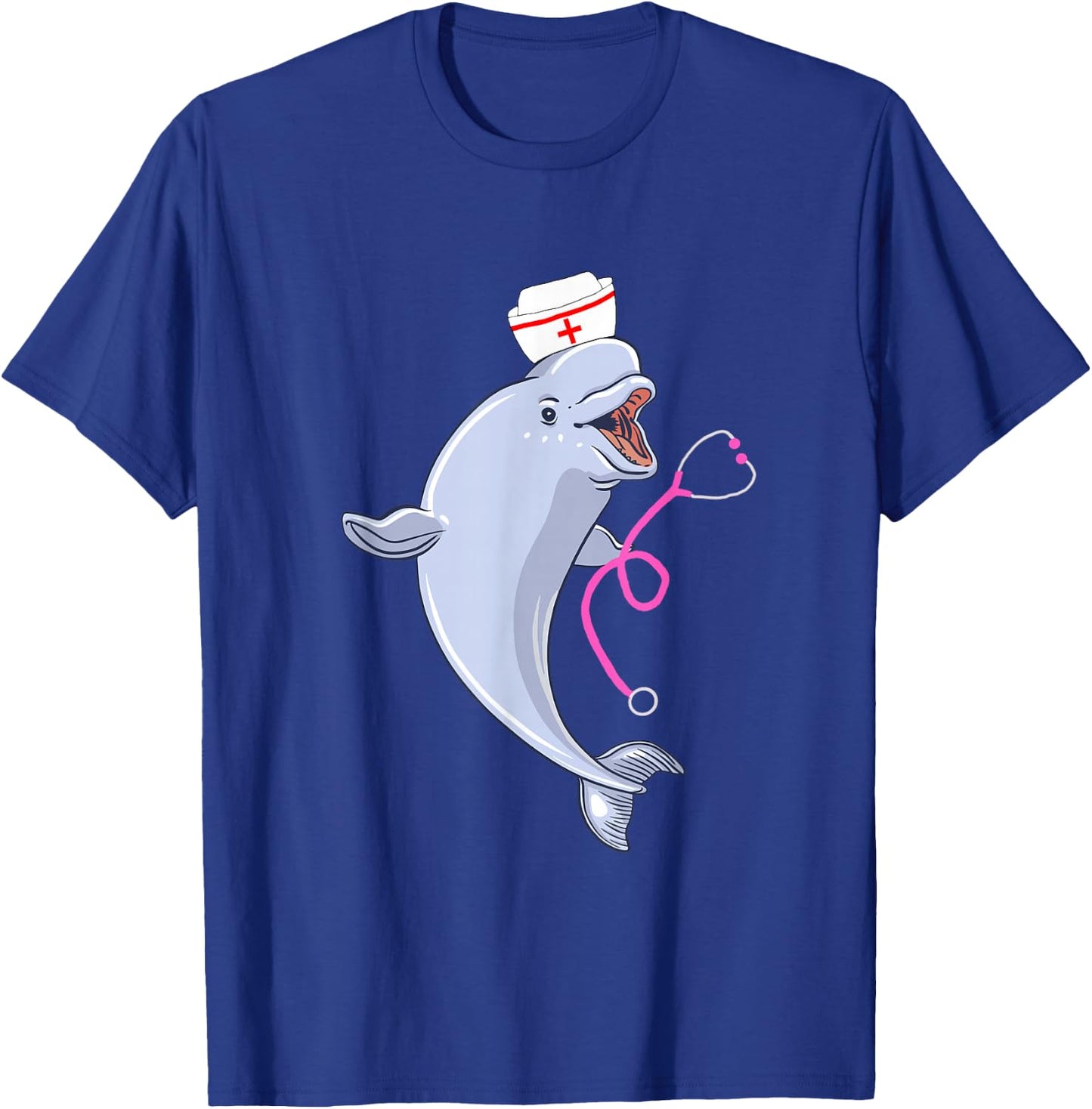 Beluga Whale Medical Nurse Medic RN White Arctic Whale T-Shirt - T-Shirt | Royal