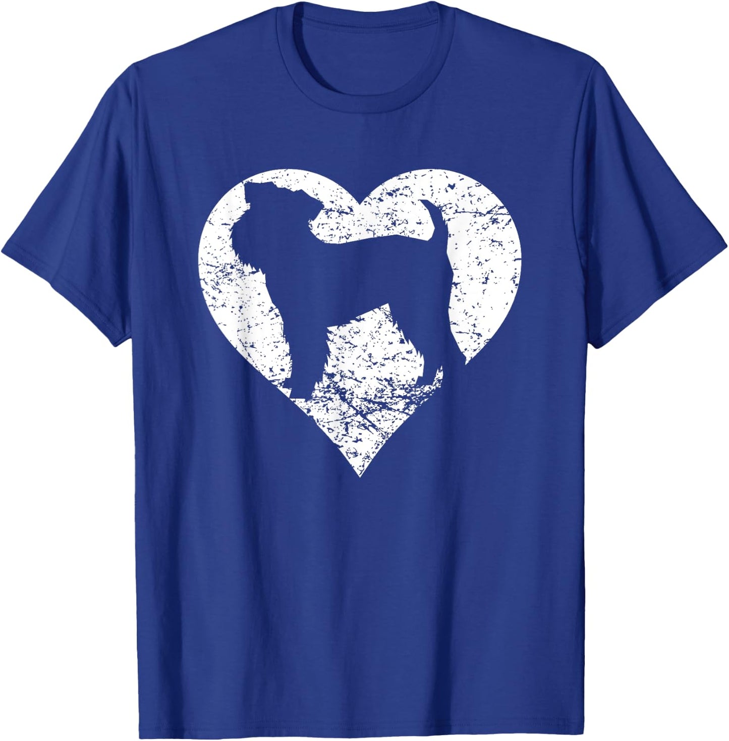 Distressed Brussels Griffon Heart Dog Owner Graphic Men Women Kids T-Shirt - T-Shirt | Royal