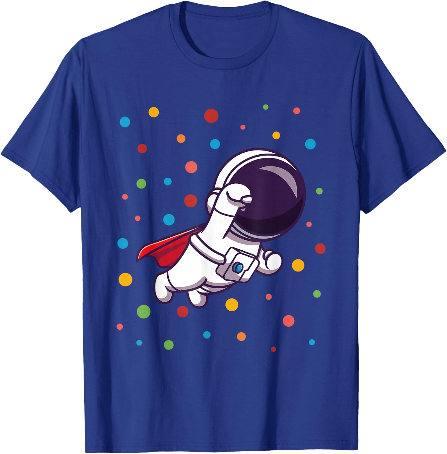 Dot Day Shirt Polka Dots Astronaut Kids Boys Youths T-Shirt - T-Shirt | Royal