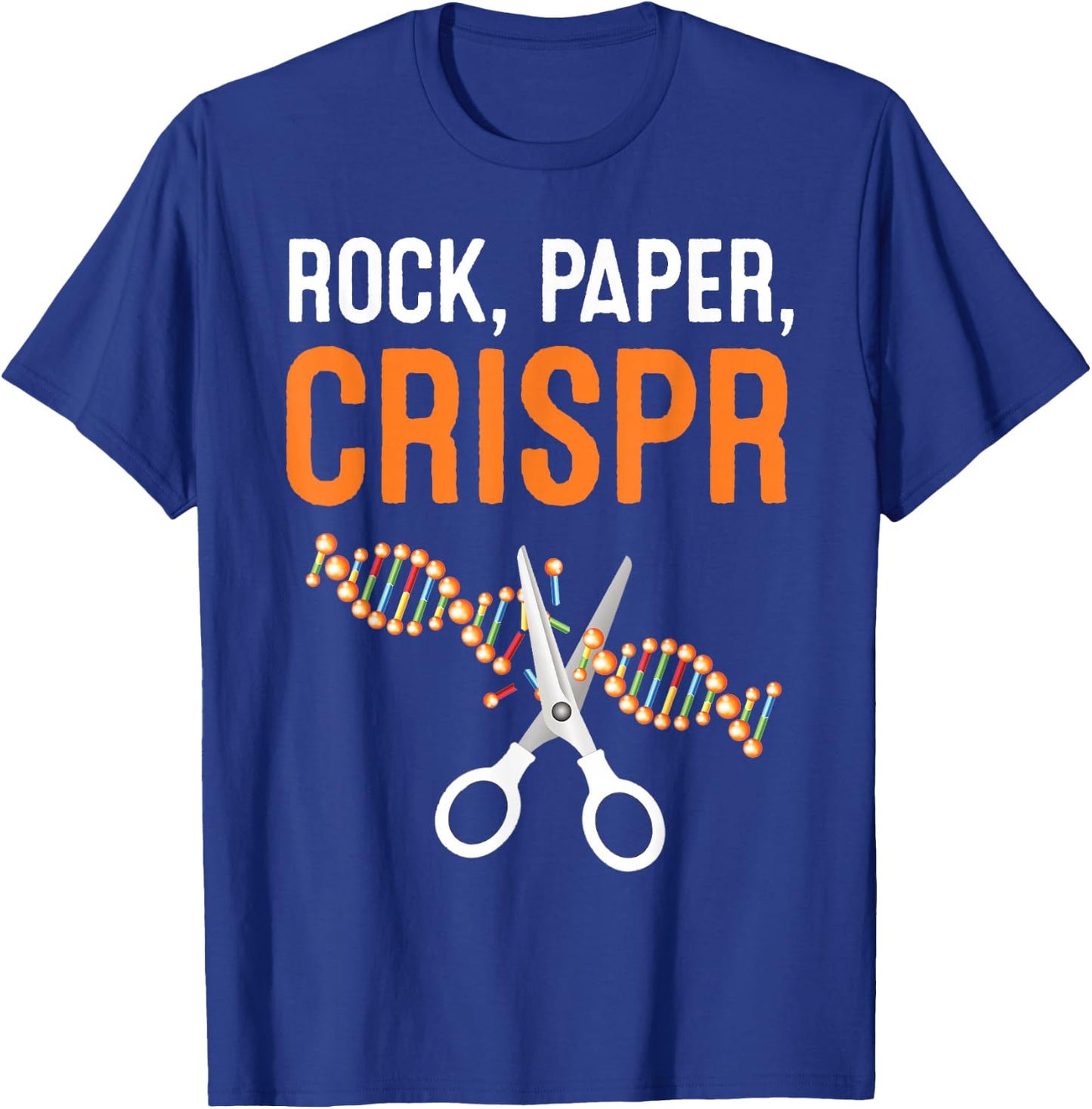 Crispr Rock Paper Scissors Scientist Biologist Gift T-Shirt - T-Shirt | Royal