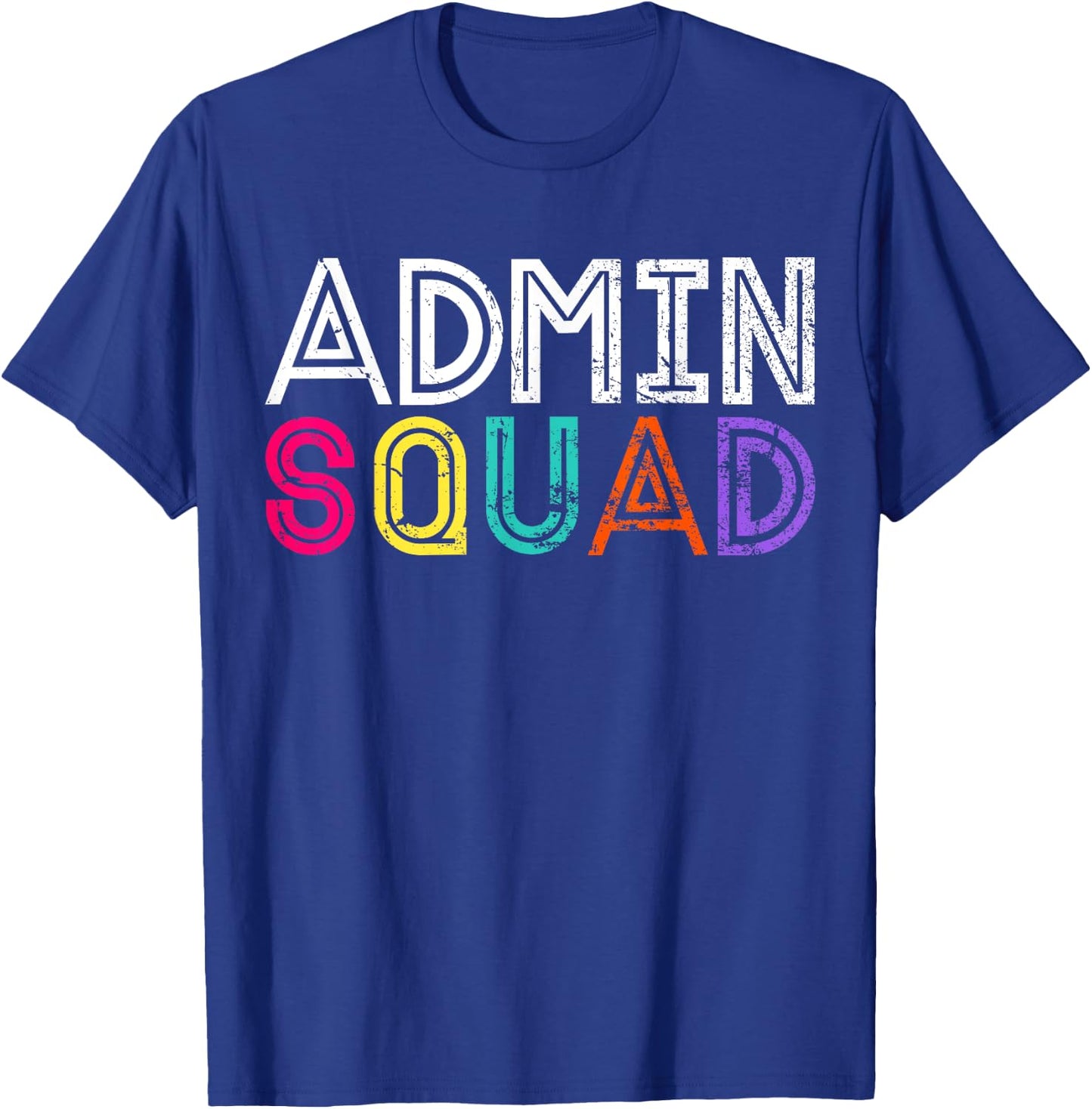 Funny Office Admin Squad Team Vintage style Back to School T-Shirt - T-Shirt | Royal
