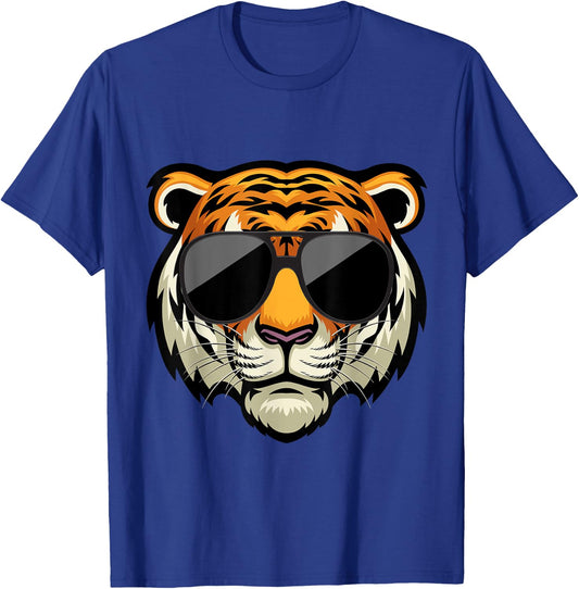 Cool Tiger Striped Animal Design Theme Party For Boys Girls T-Shirt - T-Shirt | Royal