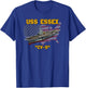 Aircraft Carrier USS Essex CV-9 Veterans Day Father's Day T-Shirt - T-Shirt | Royal