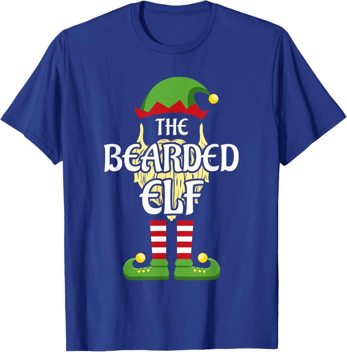 Bearded Elf Family Matching Group Christmas T-Shirt - T-Shirt | Royal